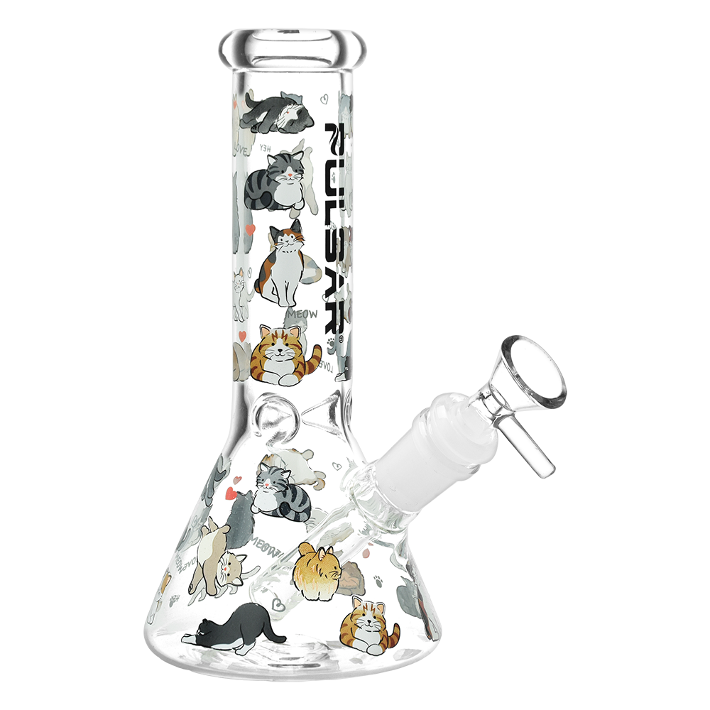 Pulsar Kitten Corral Beaker Bong | Front View
