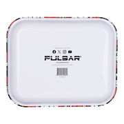 Pulsar Large Metal Rolling Tray | Interlocking Lizards | Back View