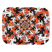 Pulsar Large Metal Rolling Tray | Interlocking Lizards | Front View