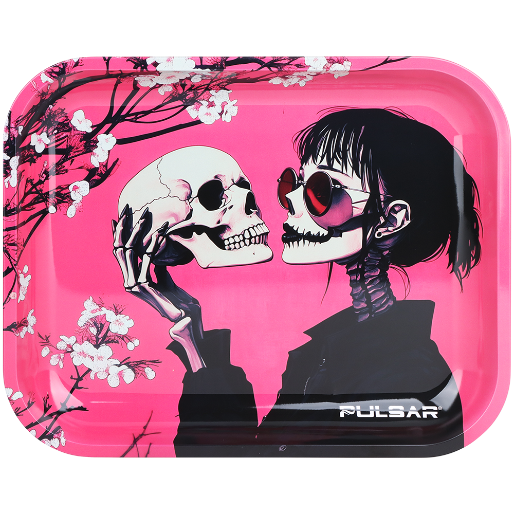 Pulsar Large Metal Rolling Tray | Sakura Skulls