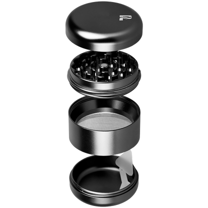 Pulsar Matte Finish Herb Grinder | 4pc | 2.25" | Pieces Spread View