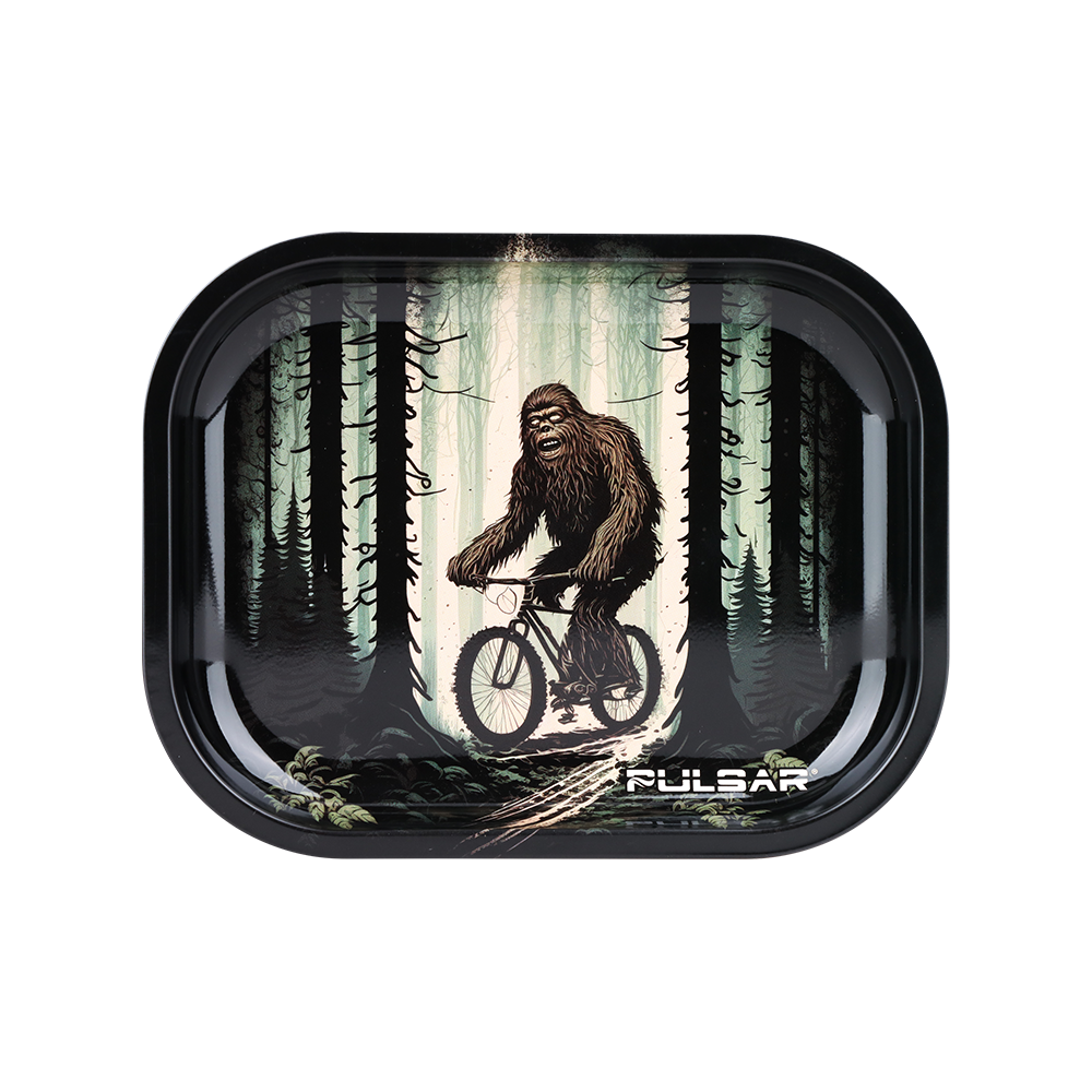 Pulsar Mini Metal Rolling Tray | Bigfoot Rides Again | Front View