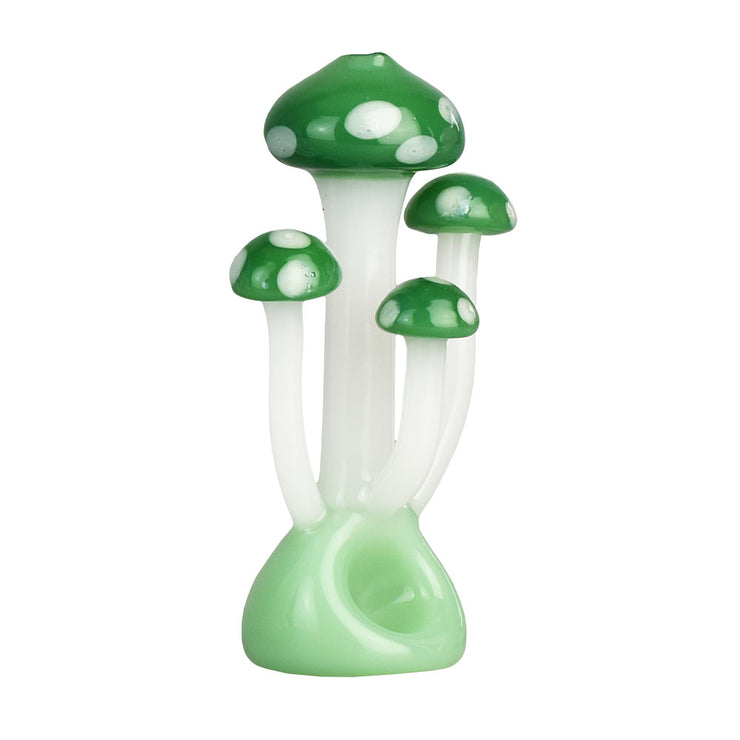 Pulsar Mushroom Family Hand Pipe | Green | Bowl View