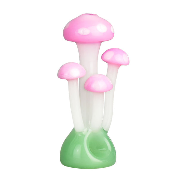 Pulsar Mushroom Family Hand Pipe | Pink | Bowl View
