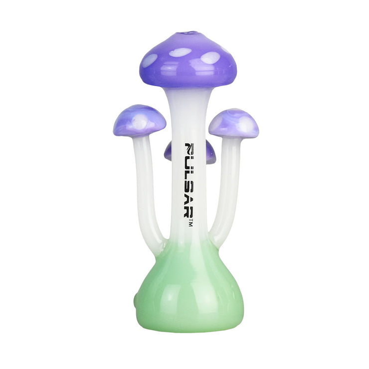 Pulsar Mushroom Family Hand Pipe | Purple | Back View