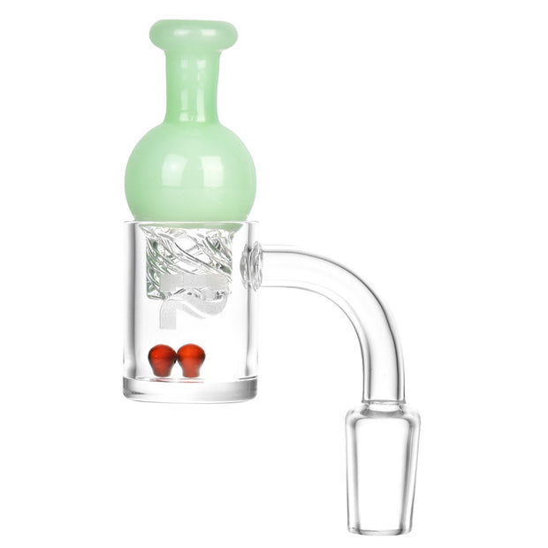 Pulsar Quartz Banger w/ Helix Carb Cap | Green