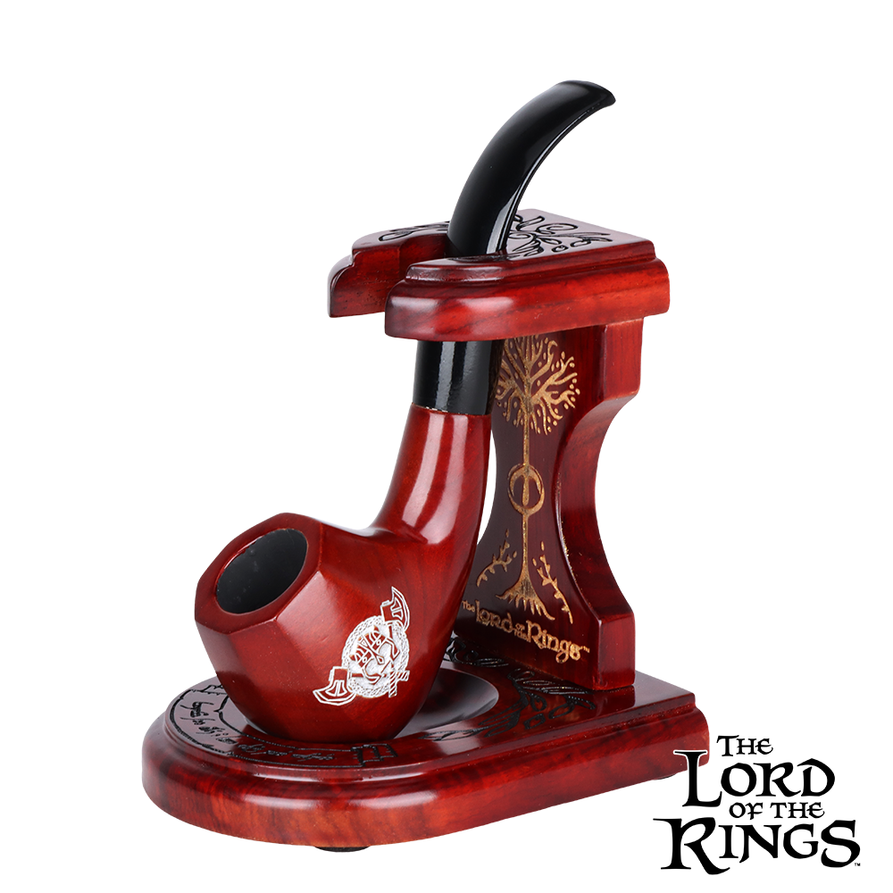 Smoking Pipe & MIDDLE-EARTH™ Stand Bundle | Shire Pipes™ x The Lord of the Rings™ | Gimli Design