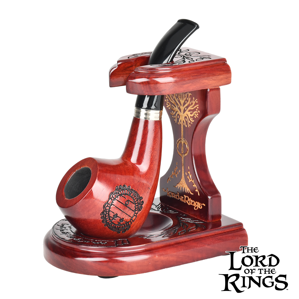 Smoking Pipe & MIDDLE-EARTH™ Stand Bundle | Shire Pipes™ x The Lord of the Rings™ | Hobbiton Design