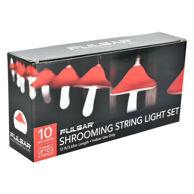 Pulsar Shroom Room Decor Bundle | Shrooming Light String Set | Regular Size Packaging