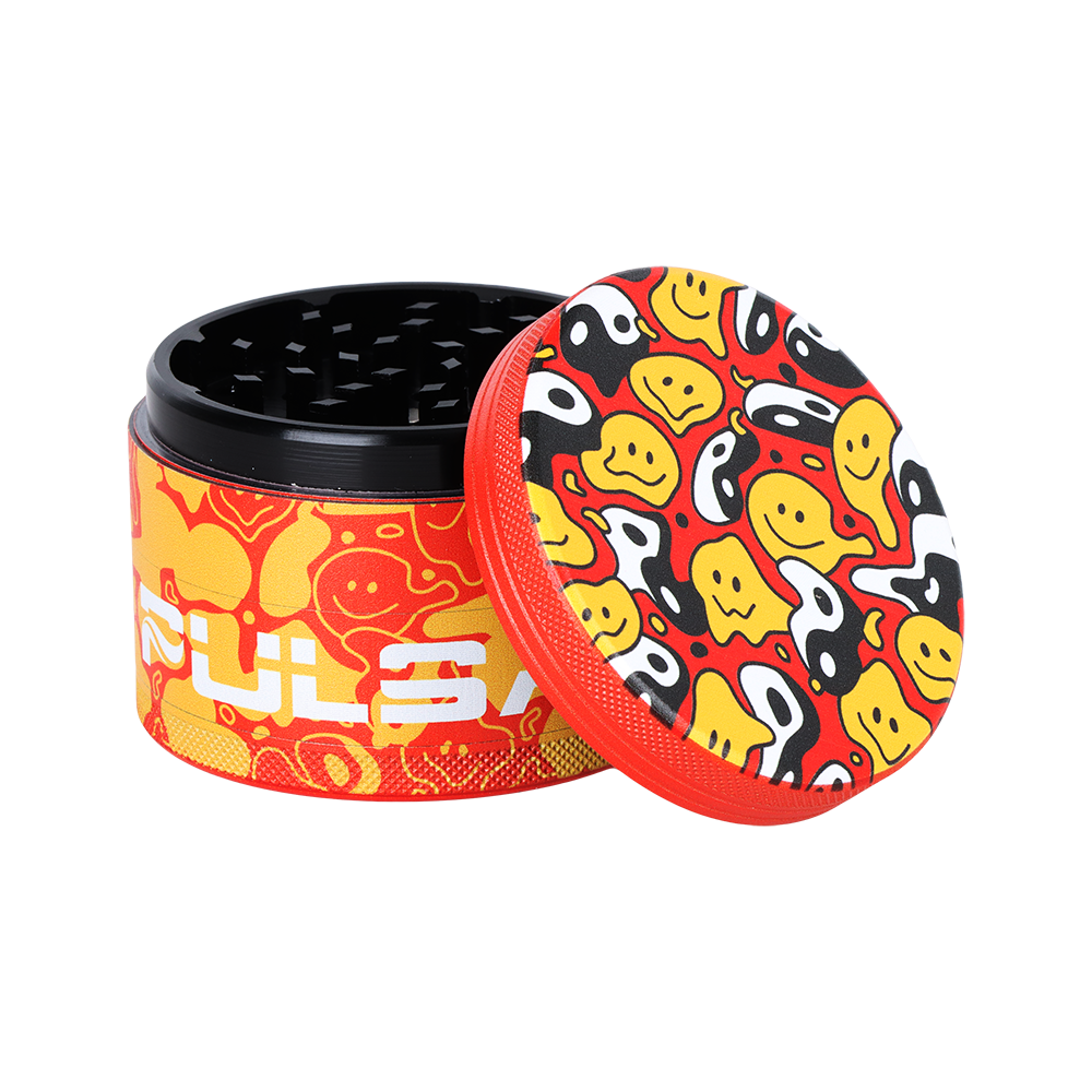 Pulsar Side Art Design Series Grinder | Yin Yang Y'all | Top Open View