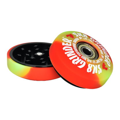 Pulsar SK8 Herb Grinder | UV Reactive Blazin' Flames | Open View