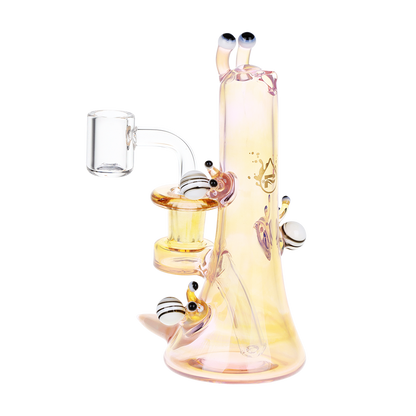 Pulsar Snail Smoochies Dab Rig | Fumed Pink