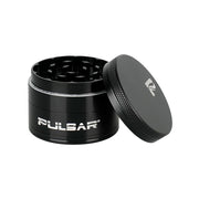 Pulsar Solid Top Aluminum Grinder | 4pc | 2" | Black Open View