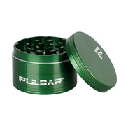 Pulsar Solid Top Aluminum Grinder | 4pc | 2.25" | Green Open View