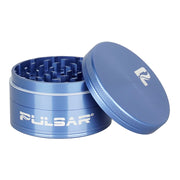 Pulsar Solid Top Aluminum Grinder | 4pc | 2.5" | Blue Open View