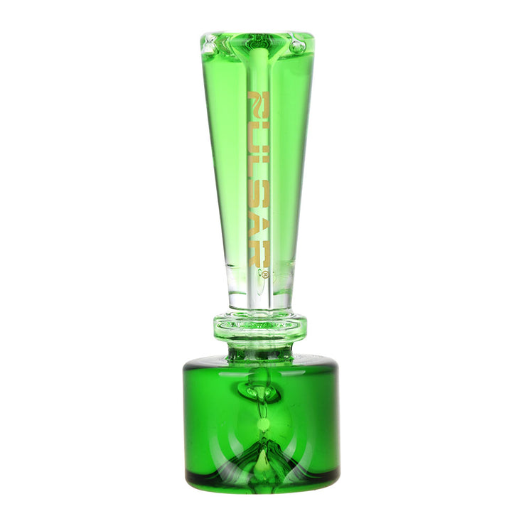 Pulsar Stacked Geometric Glycerin Hand Pipe | Green