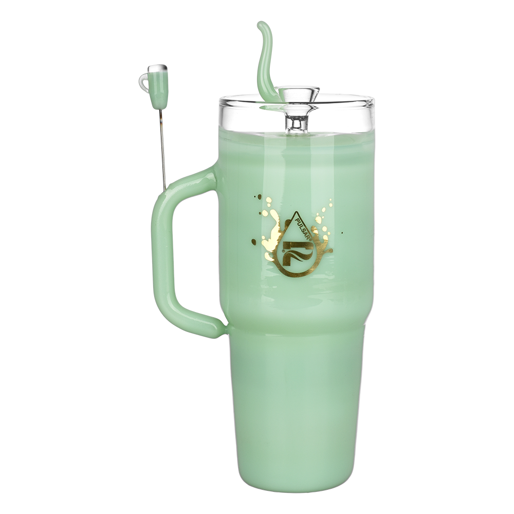 Pulsar Stonely Cup Bong | Green | Back View