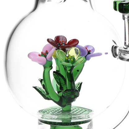 Pulsar Summer Terrarium Bubble Bong | Percolator Decoration | Close View