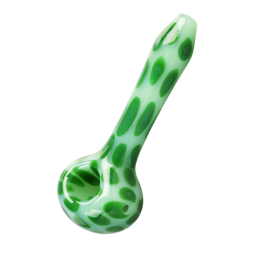 Pulsar Sweet Spot Spoon Pipe | Green with Green Spots