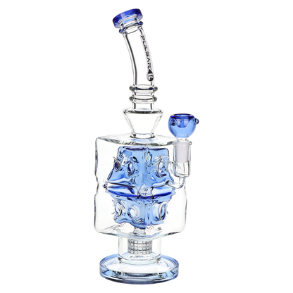 Pulsar Swiss Block Double Stack Bong | Blue