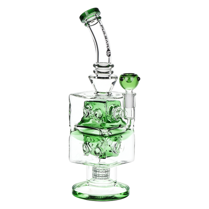 Pulsar Swiss Block Double Stack Bong | Green