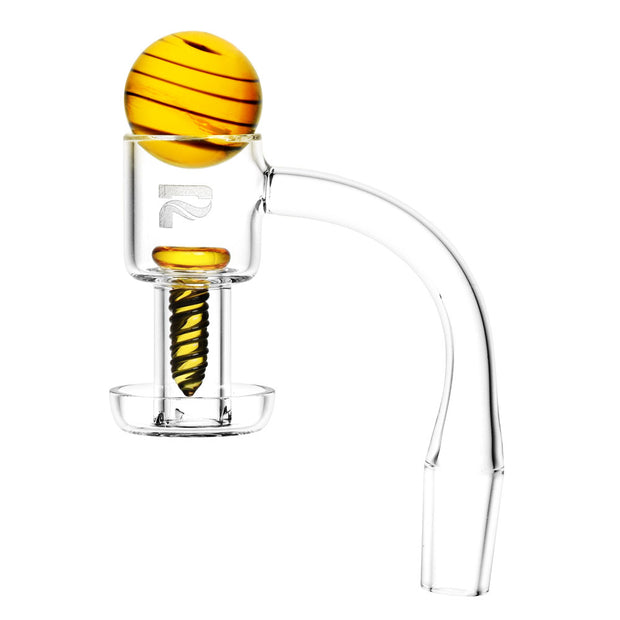 Pulsar Terp Slurper Screw & Marble Set | Amber | Banger View