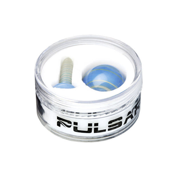 Pulsar Terp Slurper Screw & Marble Set | Blue