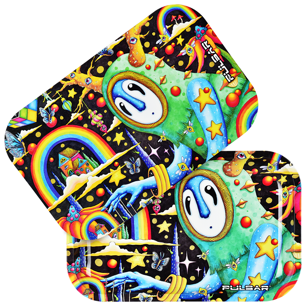 Pulsar Metal Rolling Tray & Lid | The World Was Mad