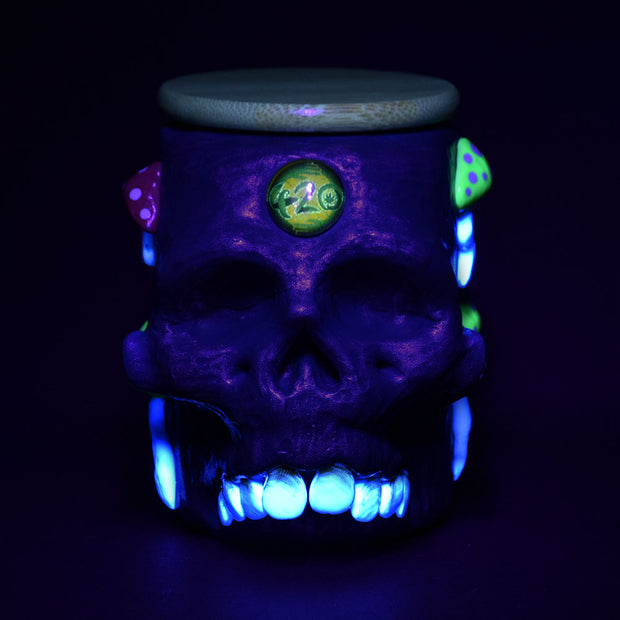 Pulsar Third Eye Shroom Stash Jar | UV Reactive Accents