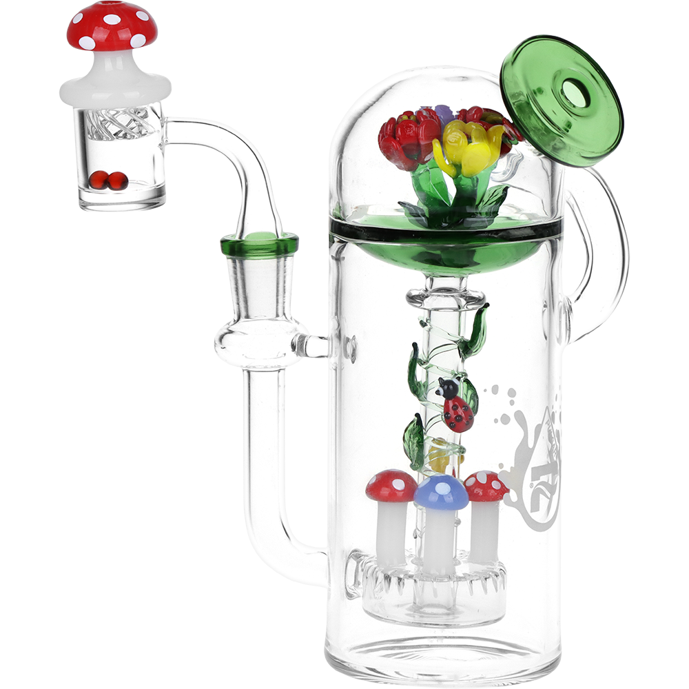 Pulsar Trippy Garden Recycler Dab Rig Set | Back View