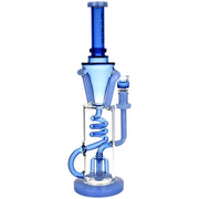 Pulsar Twister Recycler Bong | Blue | Back View