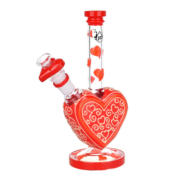Pulsar Glowing Victorian Valentine Bong | Front View