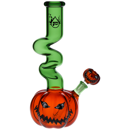Pulsar Wicked Twisty Jack-O-Lantern Bong | Front View