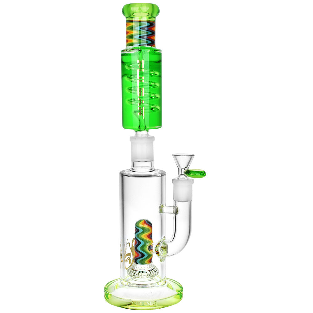 Pulsar Wig Wag Glycerin Stacker Bong | Green