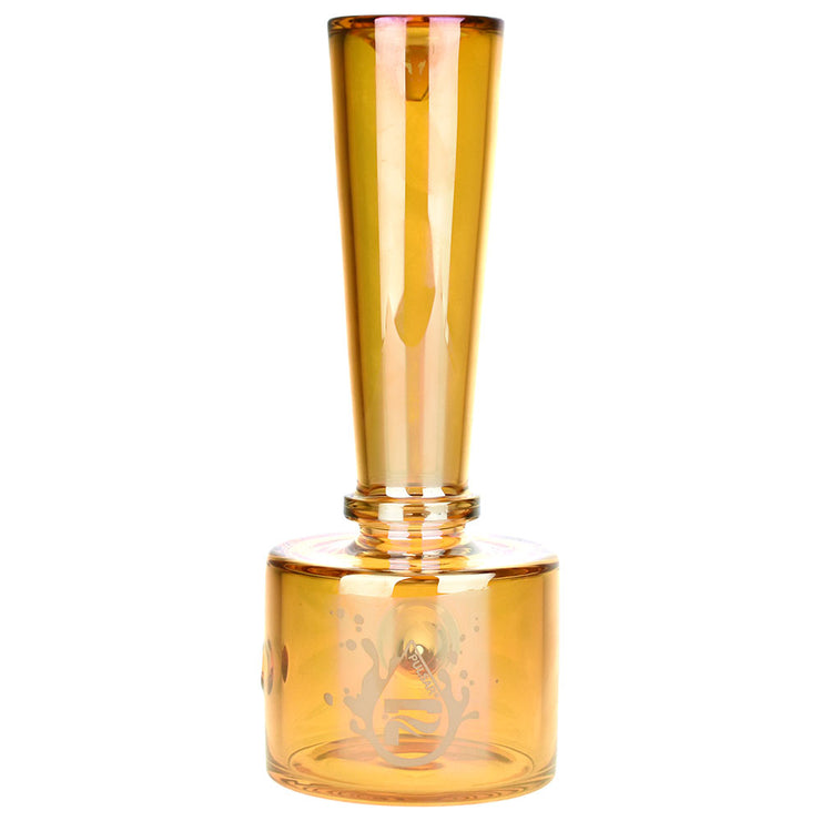 Pulsar XL Stacked Geometric Hand Pipe | Gold | Back View