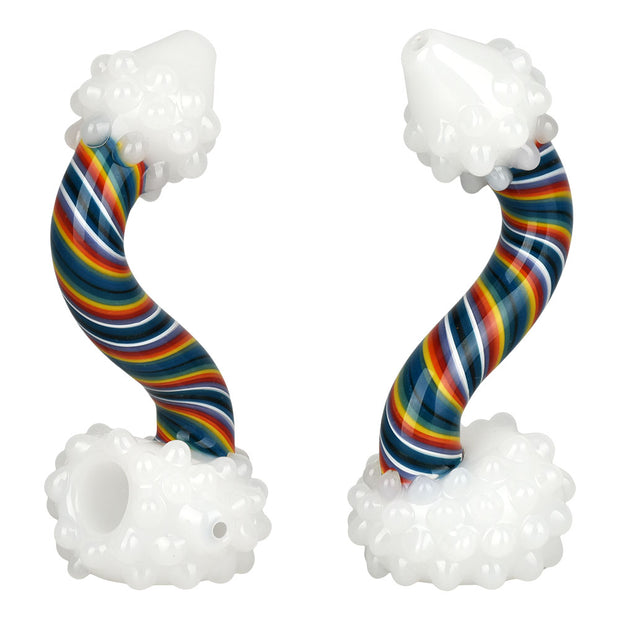 Rainbow Cloud Hand Pipe | Both Views