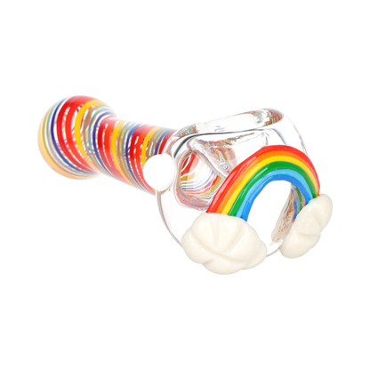 Rainbow Cloud Spoon Pipe | Front Bowl View
