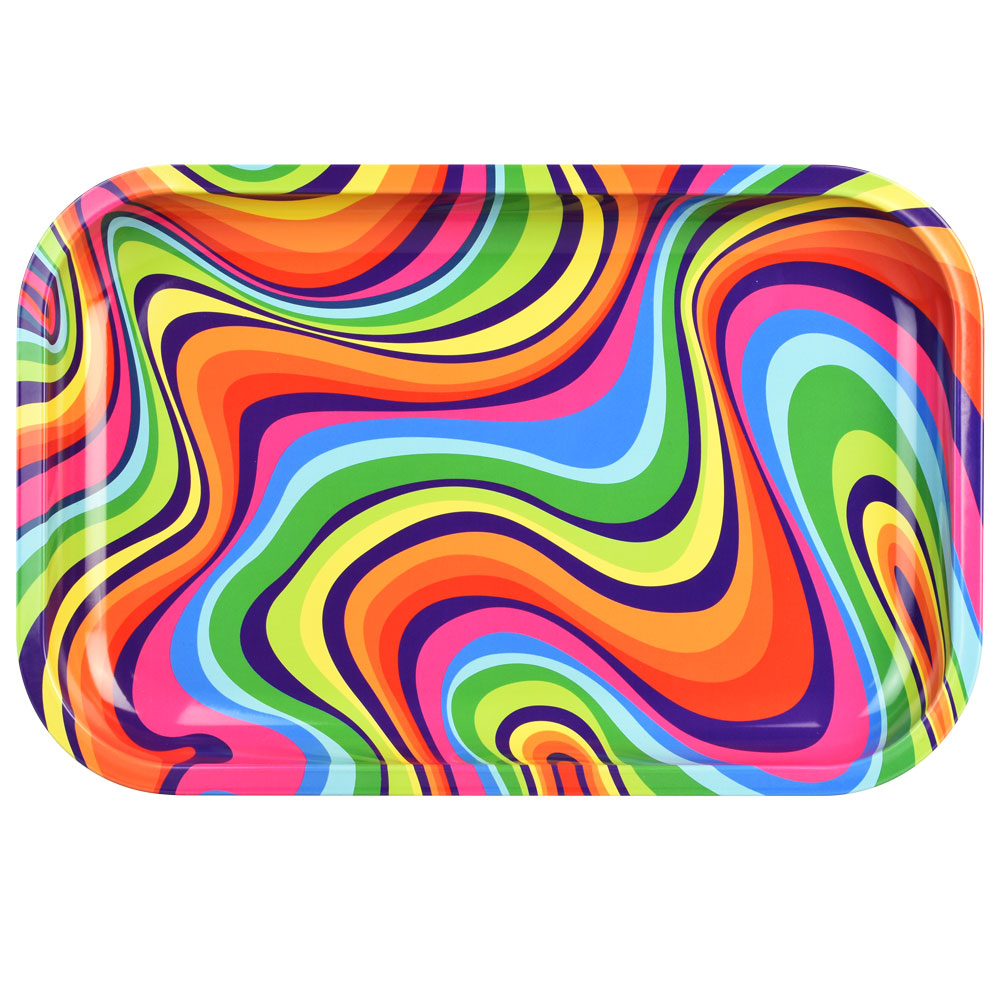 Rainbow Ripple Metal Rolling Tray