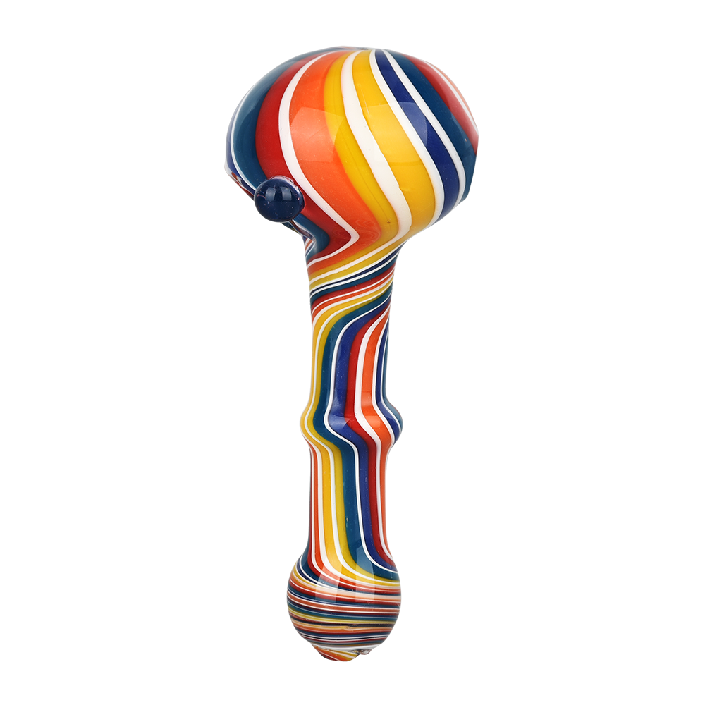 Rainbow Stripes Spoon Pipe | Back View