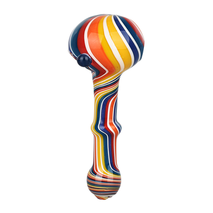 Rainbow Stripes Spoon Pipe | Back View