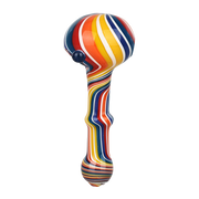 Rainbow Stripes Spoon Pipe | Back View