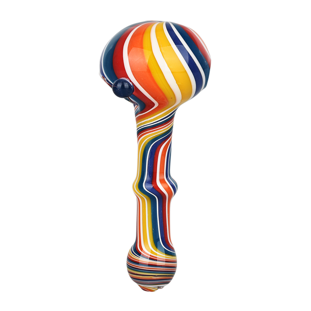 Rainbow Stripes Spoon Pipe | Back View