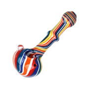 Rainbow Stripes Spoon Pipe | Front View