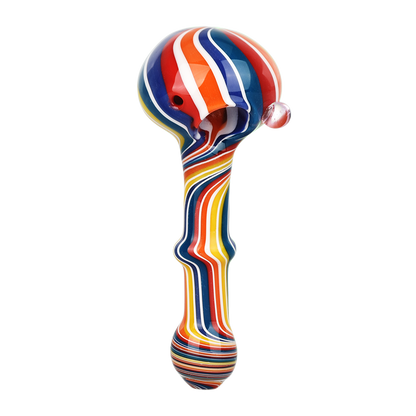 Rainbow Stripes Spoon Pipe | Top View