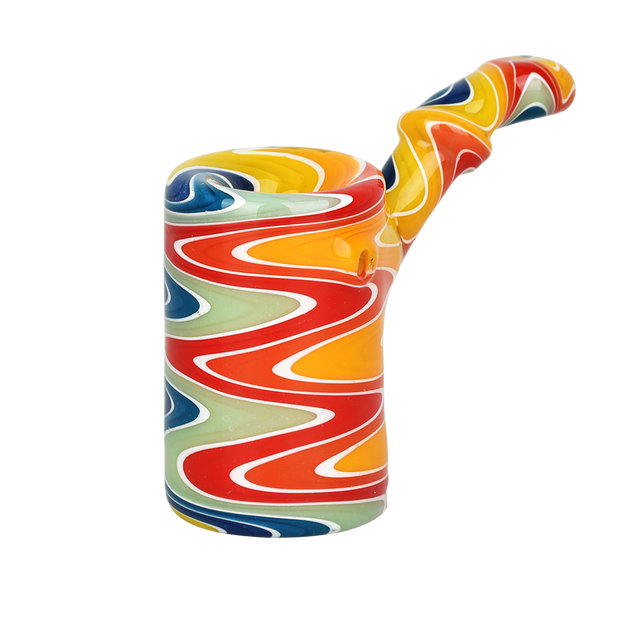 Rainbow Wig Wag Sherlock Hand Pipe | Front View