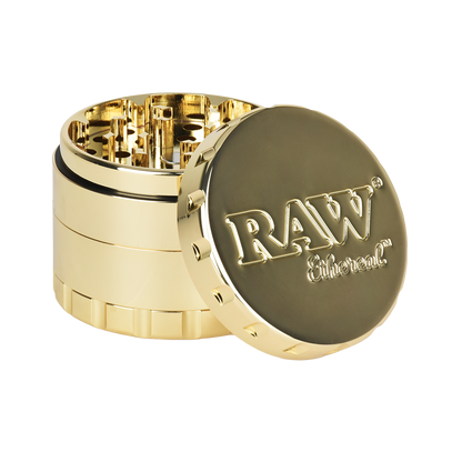 RAW Ethereal Gold-Plated Stainless Steel Grinder | 4pc | 2.25" | Open View