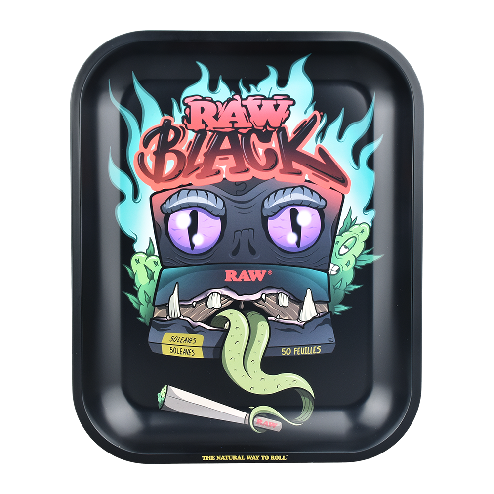 RAW Metal Rolling Tray | Paper Monster | Front View