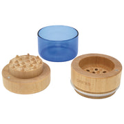 RAW Natural Wood Grinder & Stash Jar | Blue | Pieces