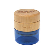 RAW Natural Wood Grinder & Stash Jar | Blue