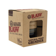 RAW Natural Wood Grinder & Stash Jar | Packaging